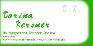 dorina kersner business card